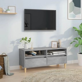 vidaXL Móvel p/ TV 100x34,5x44,5cm derivados de madeira cinza cimento