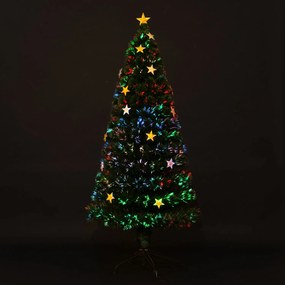 Árvore de Natal Verde Φ 80 x 180 cm Árvore de Fibra Óptica com 28 Luzes