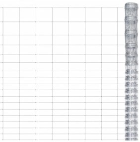 Cerca de jardim 50x1,25 m aço galvanizado prateado