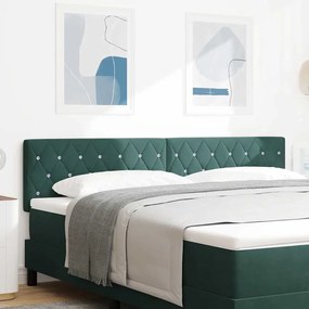 vidaXL Cabeceira de Veludo Argyle Manual Verde-escuro 180 cm Veludo