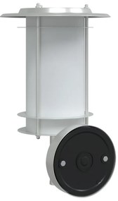 Candeeiros de parede p/ exterior 2 pcs aço inoxidável prateado