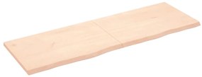 vidaXL Prateleira de parede 180x60x(2-4)cm carvalho maciço não tratado