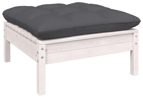 9 pcs conj. lounge de jardim com almofadões antracite pinho