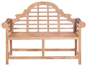 Banco de jardim 127x58,5x92,5 cm madeira de teca maciça
