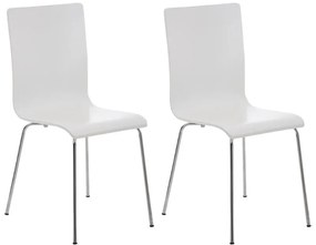 Conjunto de 2 cadeiras de cozinha e sala de jantar Pepe 43 x 87 x 47 cm Branco