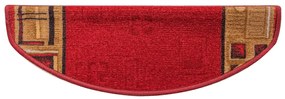 Tapetes de escadas adesivos 10 pcs 65x21x4 cm vermelho