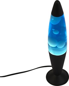 Candeeiro de Lava Azul com Cera Branca incl. LED - Lava Fundida