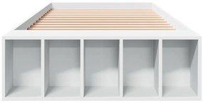 Estrutura de cama 100x200 cm derivados de madeira branco