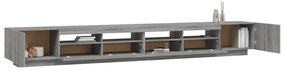 Conjunto móveis de TV 3 pcs c/ LEDs madeira sonoma cinzento