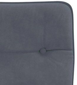 Cadeiras de jantar 4 pcs veludo cinzento-escuro