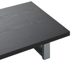Conjunto de móveis de casa banho 2 peças cerâmica preto