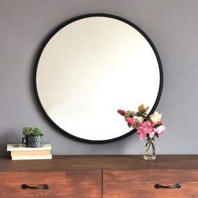 Espelho Siyah Metal – Preto – 60 cm x 60 cm x 2,2 cm