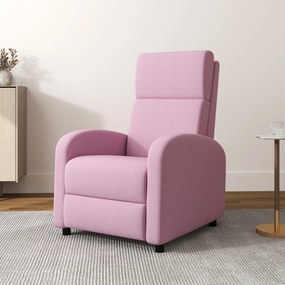 Poltrona Relax Reclinável até 160° Poltrona Reclinável Manual com Apoio para os Pés 64x86x102 cm Rosa