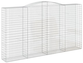 Cestos gabião arqueados 3pcs 400x50x220/240cm ferro galvanizado
