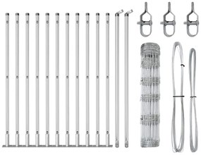 Cerca de Campo 0,8 x 25 m em Aço Galvanizado