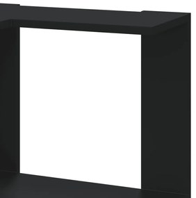 Estante canto 5 prateleiras 50x50x179 cm deriv. madeira preto