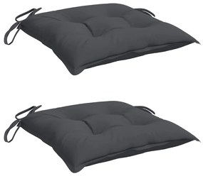 Almofadões de cadeira 2 pcs 40x40x7 cm tecido oxford antracite