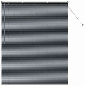 Persiana de Janela Cinzento-escuro 80 x 130 cm Alumínio