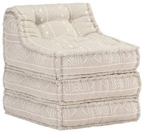 vidaXL Pufe modular tecido bege