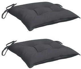 Almofadões de cadeira 2 pcs 50x50x7 cm tecido oxford antracite