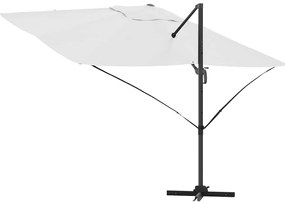 Guarda-Sol Cantilever Roma - Areia 352x251x260 cm em Alumínio