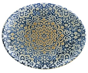 Bandeja Porcelana Alhambra Gourmet Oval Multicor 24X19X3cm