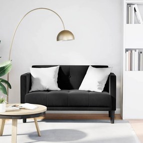 vidaXL Sofá-luvas 111 cm veludo preto