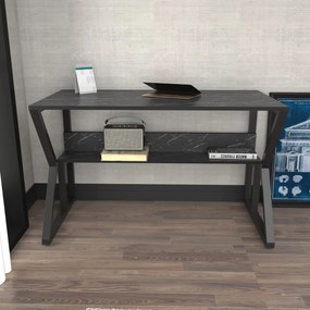 Secretária Wake – Mármore Preto – 120x72,8x60 cm