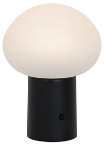 Candeeiro de Mesa Preto com LED Recarregável Dimerizável em 3 Níveis - Louise Design