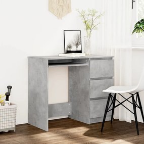 vidaXL Secretária 90x45x76 cm derivados de madeira cinzento cimento