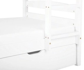 Beliche em madeira de pinho branco com gavetas 90 x 200 cm REGAT Beliani