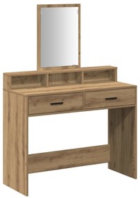 Mesinha de Maquilhagem com Gavetas Carvalho Artisan 100x41x140 cm