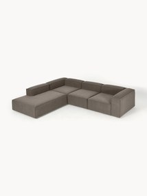 Sofá de canto modular em bouclé Lennon (4 lugares)