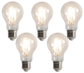 Conjunto de 5 lâmpadas LED dimerizáveis E27 3-níveis A60 5W 500lm 2700K