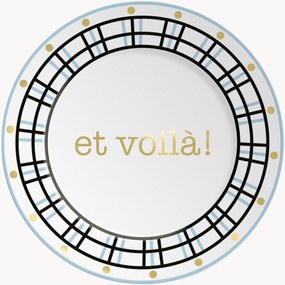 Prato em porcelana com ouro Et voilà!