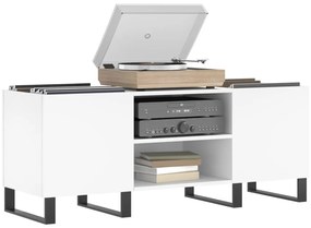 Armário para discos 121x38x48 cm derivados de madeira branco