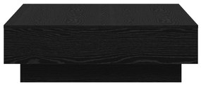 Mesa de Centro Carvalho preto Madeira de engenharia 90 x 90 x 28 cm