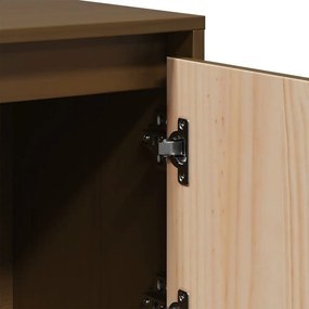 Aparador alto 110,5x35x117 cm pinho maciço castanho mel