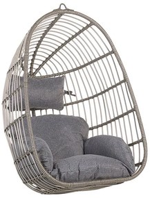 Cadeira suspensa em rattan cinzento CASOLI Beliani