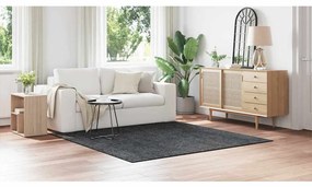 Tapete Shaggy vidaXL com Fundo de Látex Cinza Escuro 200x200 cm