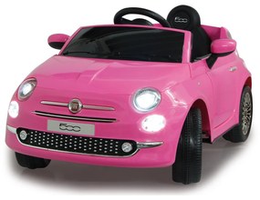 Carro elétrico infantil bateria 12V Fiat 500 Rosa