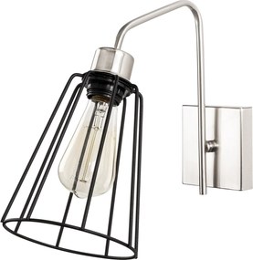 Candeeiro de Parede Ve – Níquel Preto – 15 x 32 cm