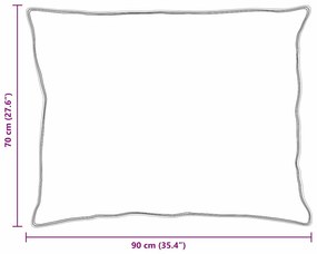 Travesseiros 2 pcs Branco 70 x 90 cm 130gsm 100% algodão