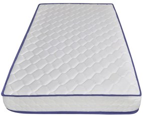 Cama + colchão espuma memória 90x200 cm couro artificial branco