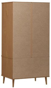 Roupeiro MOLDE 90x55x175 cm pinho maciço castanho
