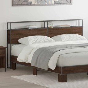 vidaXL Cabeceira de armazenamento Madeira castanha 180 cm