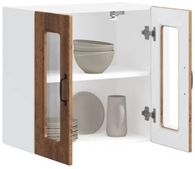 Armário de parede de cozinha porta vidro Kalmar madeira velha