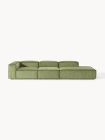Chaise longue modular XL em bombazina Lennon