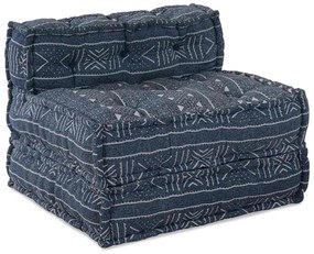 vidaXL Sofá Modular Estampa Índigo 70 x 70 x 56 cm tecido
