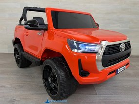 Carro eletrico crianças Toyota Hilux 12v 2.4G com Ecrã Tactil MP4 Laranja Metalizado